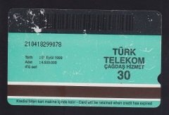 TÜRK TELEKOM 30 KONTÖR - TÜRK KİLİMLER MALATYA -01 EYLÜL 1999