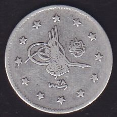 1293/28 Abdulhamid 2 Kuruş Gümüş