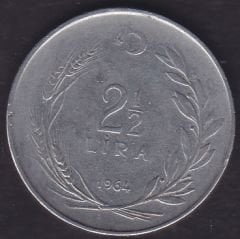 1964 Yılı 2.5 Lira Ters