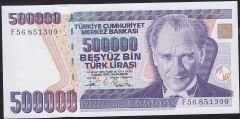 7.Emisyon 3.Tertip 500000 Lira F56 851300 Çil
