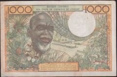 Batı Afrika Devletleri 1000 Frank 1959 -1981 Çok Temiz+ ( Fildişi Sahili ) Pick 103A/f