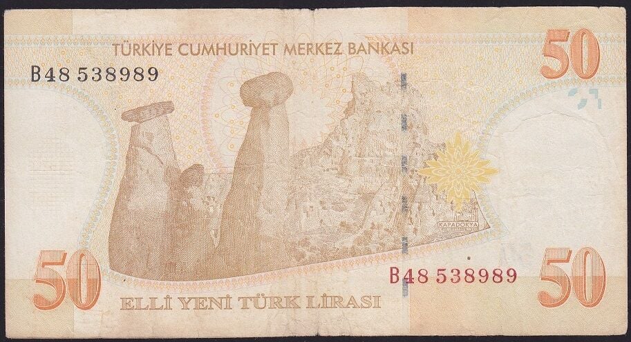 8.Emisyon 50 YTL B48 538989 Çok Temiz