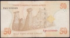 8.Emisyon 50 YTL B48 538989 Çok Temiz