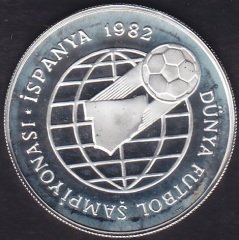 1982 Yılı Dünya Futbol Şampiyonası 500 Lira Çil