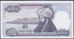 7.EMİSYON 2.TERTİP 1000 LİRA H25 803357 ÇİLALTI (BANDROL BASKI İZİ VAR)