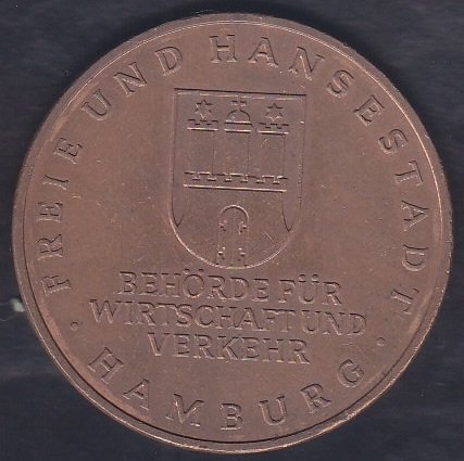 ALMANYA MADALYA HAMBURG 1974 eski para değerleri