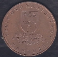 ALMANYA MADALYA HAMBURG 1974 eski para değerleri