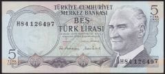 6.Emisyon 2.Tertip 5 Lira H84 126497 Çilaltı Çil