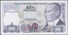 7.Emisyon 1.Tertip 1000 Lira A65 313636 Çil