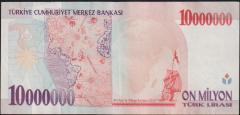 7.Emisyon 10 000 000 Lira E22 597741 Çok Çok Temiz+