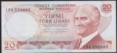 6.EMİSYON 4.TERTİP 20 LİRA I34 570887 ÇİLALTI