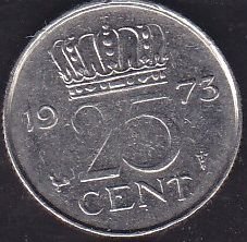 Hollanda 25 Cent 1973