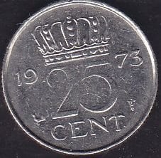 Hollanda 25 Cent 1973
