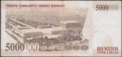 7.Emisyon 5 000 000 Lira K02 221786 Çok Temiz+