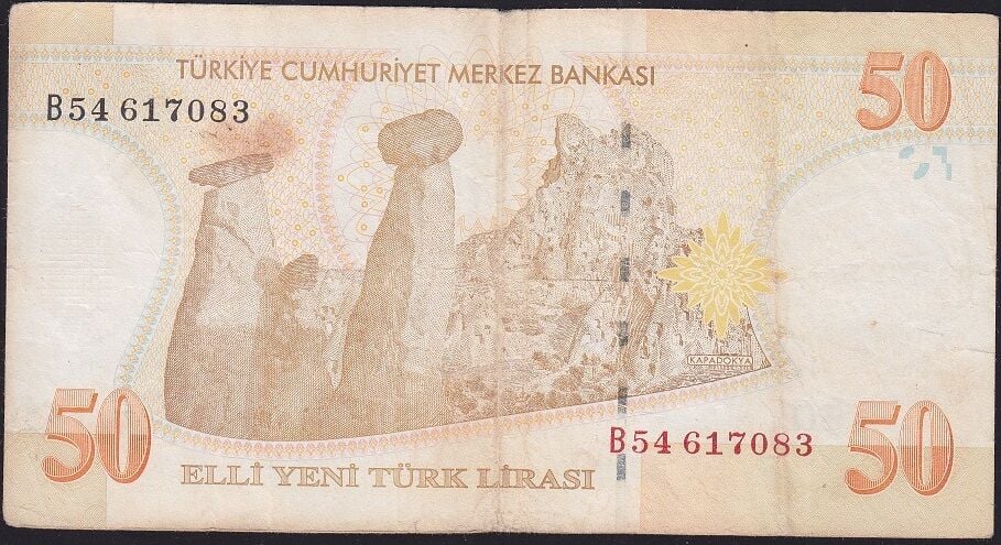 8.Emisyon 50 YTL B54 617083 Çok Temiz