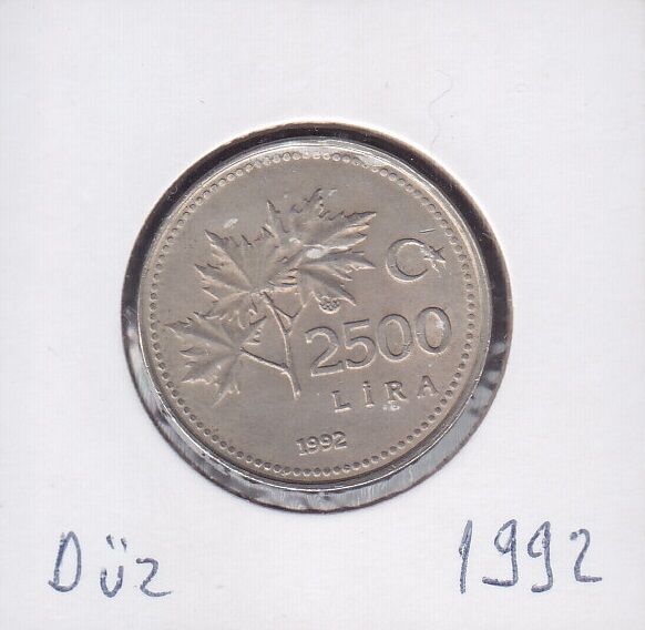 1992 Yılı 2500 Lira