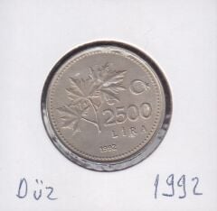 1992 Yılı 2500 Lira