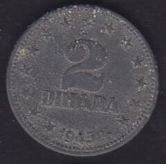 Yugoslavya 2 Dinar 1945