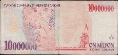 7.Emisyon 10 000 000 Lira G32 656379 Çok Temiz