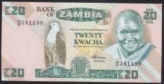 Zambia 20 Kwacha 1980 ÇİL Pick 27e
