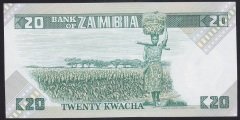 Zambia 20 Kwacha 1980 ÇİL Pick 27e