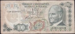 6.Emisyon 1.Tertip 100 Lira C29 113025 Temiz