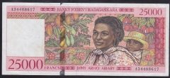 MADAGASKAR 25000 FRANCS 1998 ÇOK TEMİZ +