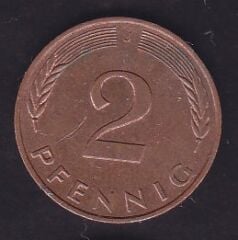 Almanya 2 Pfennig 1992 J