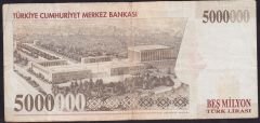 7.Emisyon 5 000 000 Lira J38 013706 Çok Temiz