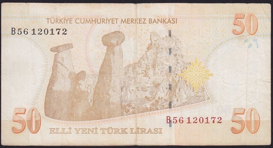 8.Emisyon 50 YTL B56 120172 Çok Temiz