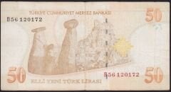 8.Emisyon 50 YTL B56 120172 Çok Temiz
