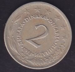Yugoslavya 2 Dinar 1973