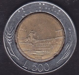 İtalya 500 Liret 1989