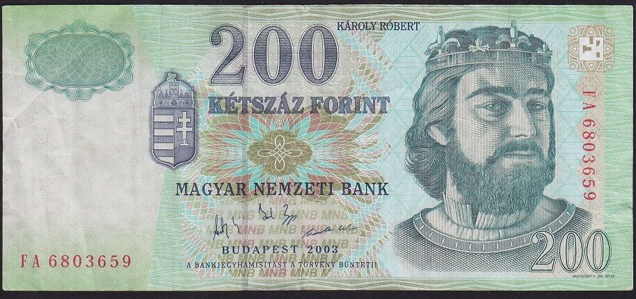 Macaristan 200 Forint 2003 Çok Temiz