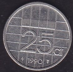 Hollanda 25 Cent 1990