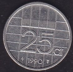 Hollanda 25 Cent 1990