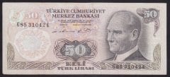 6.EMİSYON 1.TERTİP 50 LİRA G85 310424 ÇOK TEMİZ + eski para