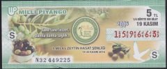 2016 19 KASIM ÇEYREK BİLET S SERİSİ
