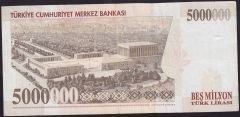 7.Emisyon 5 000 000 Lira J36 554225 Çok Temiz+
