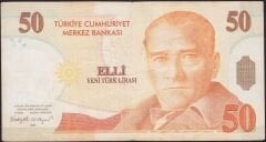 8.Emisyon 50 YTL B59 160385 Temiz