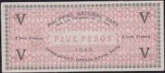 Filipinler 5 Pesos 1943 Çilaltı ( Acil İhtiyaç Parası )