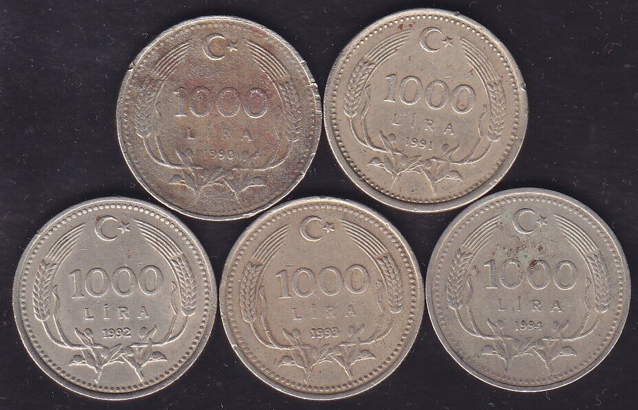 1990-91-92-93-94 Yılı 1000 Lira