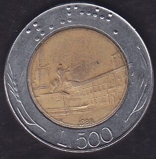 İtalya 500 Liret 1988