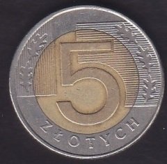 POLONYA 5 ZLOTY 1994 ÇOK TEMİZ