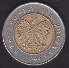 POLONYA 5 ZLOTY 1994 ÇOK TEMİZ
