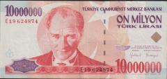 7.Emisyon 10 000 000 Lira E19 624874 Çok Temiz+