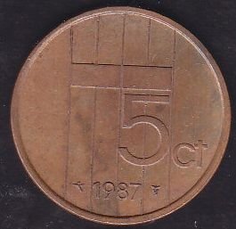 Hollanda 5 Cent 1987
