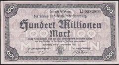 ALMANYA 100 MİLYON MARK 1923 ÇİLALTI