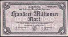 ALMANYA 100 MİLYON MARK 1923 ÇİLALTI