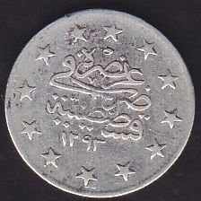 1293/22 Abdulhamid 2 Kuruş Gümüş